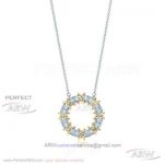 AAA Replica Tiffany X Diamond Circle Necklace